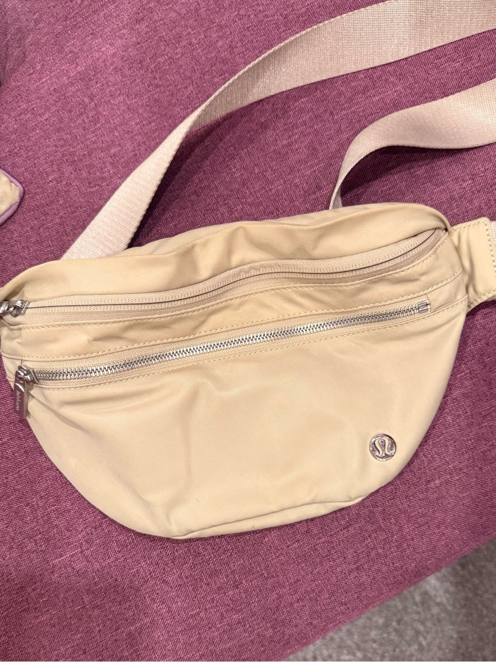 lululemon athletica Beige Crossbody Waist Bag